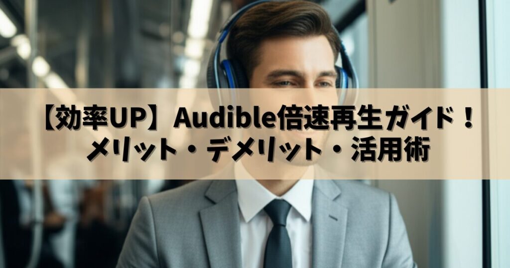 【効率UP】Audible倍速再生ガイド！メリット・デメリット・活用術