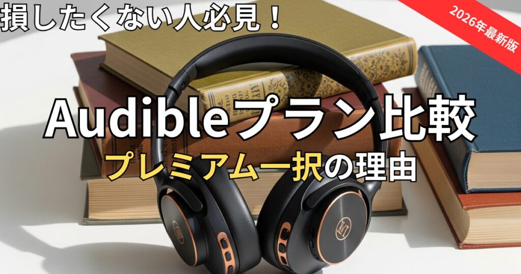  【1/29まで】Audible新プラン比較！今はプレミアム一択の理由【99円CP中】